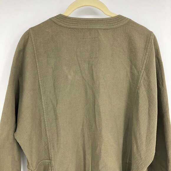 Madewell Olive Green Stitch  Edge Duster Utility Jacket Cardigan tie waist XS - Picture 12 of 16